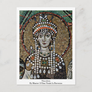 Theodora van de kapitein van San Vitale in Ravenna Briefkaart