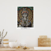 Theodora van de kapitein van San Vitale in Ravenna Poster (Keuken)