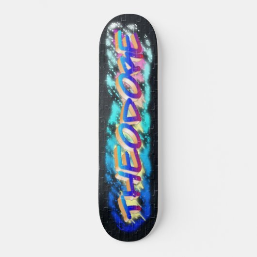 THEODORE Gepersonaliseerd Graffiti Skateboard (Voorkant)