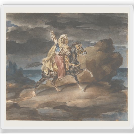 Théodore Géricault - De Giaour Sticker (Voorkant)