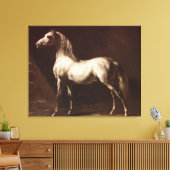 Theodore Gericault grijze paarden Canvas Afdruk (Insitu (Woonkamer))