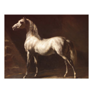 Theodore Gericault  grijze paarden Foto Afdruk