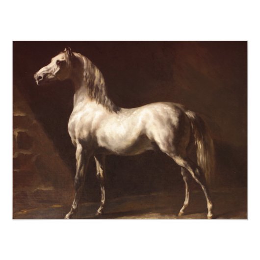 Theodore Gericault  grijze paarden Foto Afdruk (Voorkant)