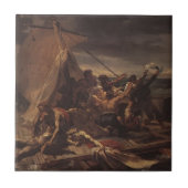 Theodore Gericault-Studie naar de aanleg van de me Tegeltje (Voorkant)