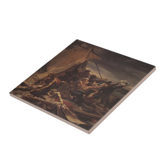 Theodore Gericault-Studie naar de aanleg van de me Tegeltje (Zijkant)