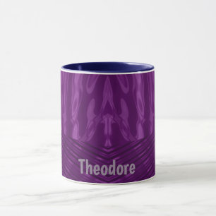 THEODORE ~ GLANZEND 3D Glanzend Paarse Blauw ~ Mok