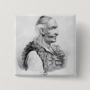 Theodore Kolokotronis gegraveerd door Alois Vierkante Button 5,1 Cm