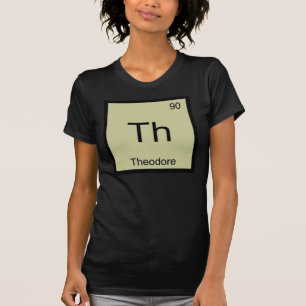 Theodore Naam Chemie Element Periodiek Systeem T-shirt
