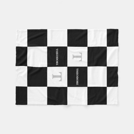 Theodore Naam Custom Unisex Kinderkamer Naam onthu Fleece Deken (Voorkant (Horizontaal))