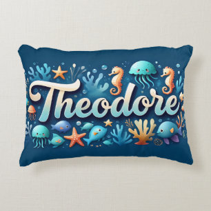 Theodore Naam Ocean Theme Decoratief Zee Leven Accent Kussen