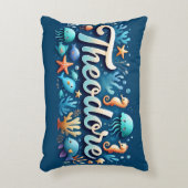 Theodore Naam Ocean Theme Decoratief Zee Leven Accent Kussen (Voorkant(Verticaal))