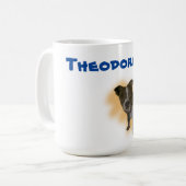 Theodore Name with Jack Russell, Coffee Mok (Voorkant links)