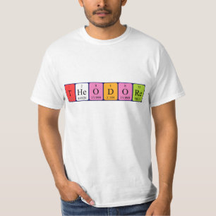 Theodore periodiek table name shirt
