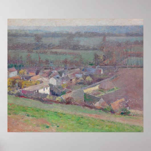 Theodore Robinson "Bird's eye uitzicht" landschaps Poster (Voorkant)