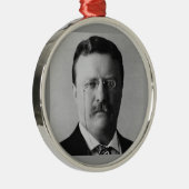Theodore Roosevelt 26e President Metalen Ornament (Rechts)