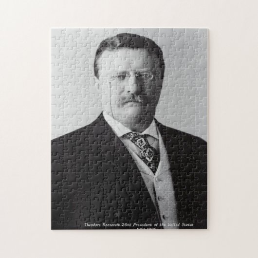 Theodore Roosevelt 26e President van Amerika. Legpuzzel (Verticaal)