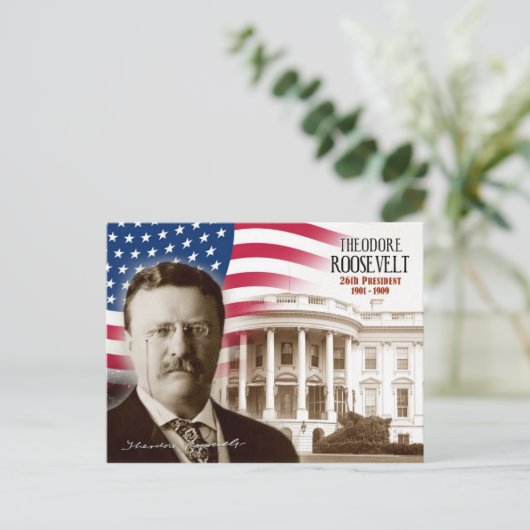 Theodore Roosevelt - 26e President van de Verenigd Briefkaart (Staand voorkant)