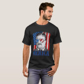 Theodore Roosevelt 4 juli Mannen Amerikaanse vlag  T-shirt (Voorkant volledig)