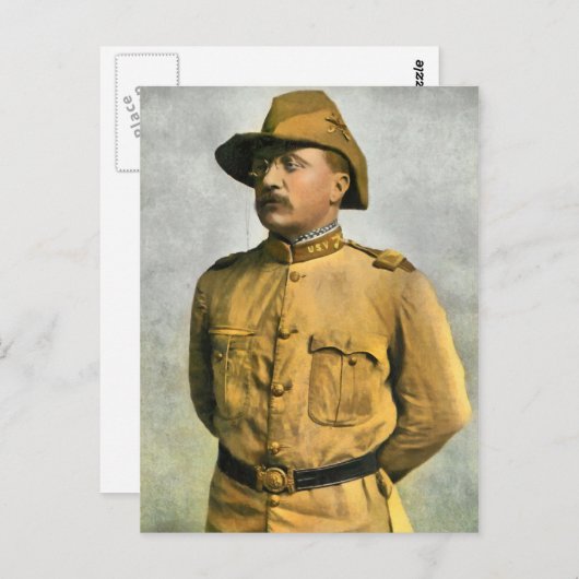 THEODORE ROOSEVELT ALS EEN RUWE RENNER BRIEFKAART (Voorkant / Achterkant)