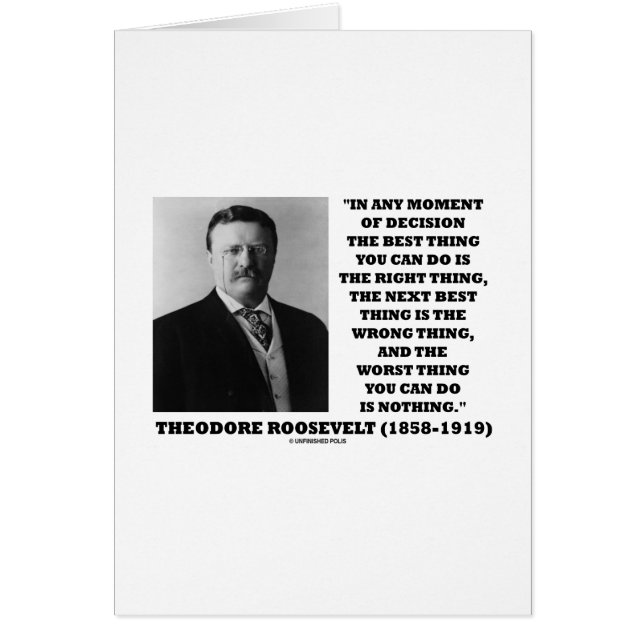 Theodore Roosevelt besluit rechtschapen (Voorkant)