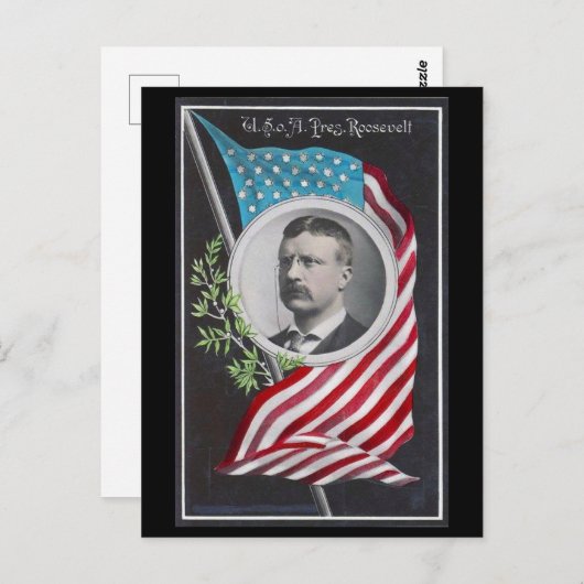 Theodore Roosevelt Briefkaart (Voorkant / Achterkant)