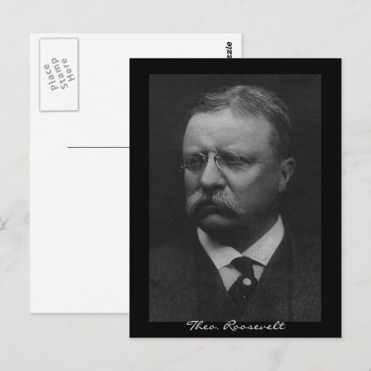 Theodore Roosevelt Briefkaart (Voorkant / Achterkant)