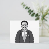 Theodore Roosevelt cartoon Briefkaart (Staand voorkant)