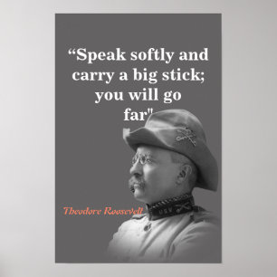 Theodore Roosevelt citaat over het dragen van een Poster