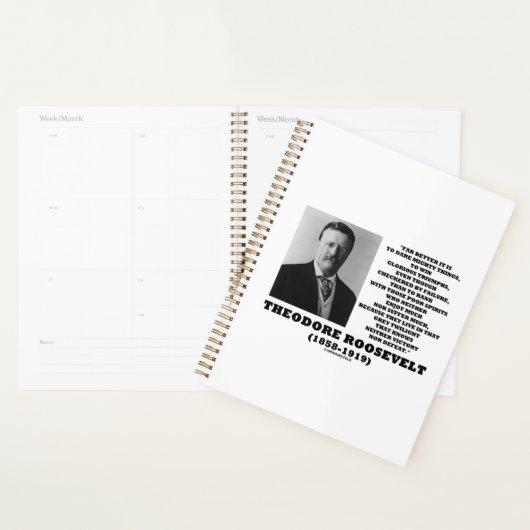 Theodore Roosevelt Dare Mighty Avice Quote Planner (Display)