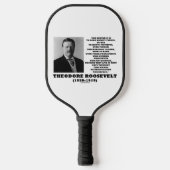 Theodore Roosevelt Dare Mighty Things Advice Quote Pickleball Paddle (Voorkant)