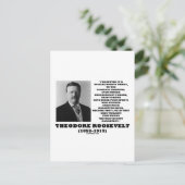 Theodore Roosevelt Dare Mighty Things triomfeert Briefkaart (Staand voorkant)