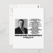 Theodore Roosevelt Dare Mighty Things triomfeert Briefkaart (Voorkant / Achterkant)