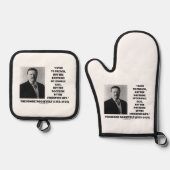 Theodore Roosevelt Doctrine Strenuous Life Quote Ovenwant & Pannenlap Set (Voorkant)