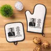 Theodore Roosevelt Doctrine Strenuous Life Quote Ovenwant & Pannenlap Set (Top down)