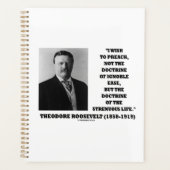 Theodore Roosevelt Doctrine Strenuous Life Quote Planner (Voorkant)