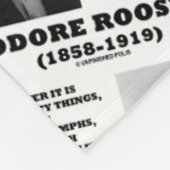 Theodore Roosevelt Durf Grote Dingen Advies Quote Fleece Deken (Hoek)