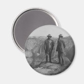 Theodore Roosevelt en John Muir over Glacier Point Magneet (Voorkant / Achterkant)