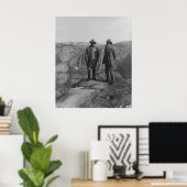 Theodore Roosevelt en John Muir over Glacier Point Poster (Thuiskantoor)