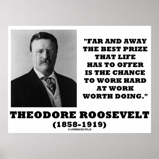 Theodore Roosevelt Far Away Best Prize Life Offer Poster (Voorkant)