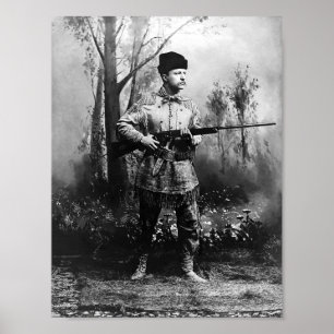 Theodore Roosevelt - Hunting Portrait Poster