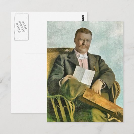THEODORE ROOSEVELT IN OYSTER BAY BRIEFKAART (Voorkant / Achterkant)