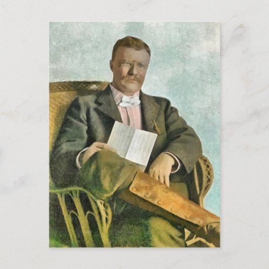 THEODORE ROOSEVELT IN OYSTER BAY BRIEFKAART (Voorkant)
