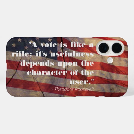 Theodore Roosevelt Inspiratie Stemming Citaat Case-Mate iPhone Case (Achterkant (horizontaal))