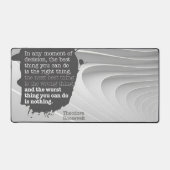 Theodore Roosevelt Inspirerend citaat "Besluit" Bureaumat (Voorkant)