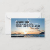 Theodore Roosevelt Inspirerend citaat "Besluit" Notitiekaartje (Voorkant)