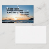 Theodore Roosevelt Inspirerend citaat "Besluit" Notitiekaartje (Voorkant / Achterkant)