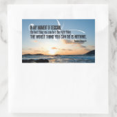 Theodore Roosevelt Inspirerend citaat "Besluit" Rechthoekige Sticker (Tas)