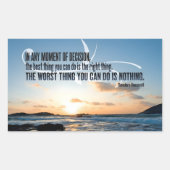 Theodore Roosevelt Inspirerend citaat "Besluit" Rechthoekige Sticker (Voorkant)