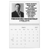 Theodore Roosevelt Inspirerend offertes Kalender (Mar 2027)