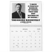 Theodore Roosevelt Inspirerend offertes Kalender (Jan 2026)